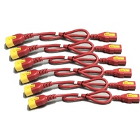 APC by Schneider Electric Standard Power Cord - 1.80 m - For PDU - IEC 60320 C13 / IEC 60320 C1410 A - Red - 6 Pcs