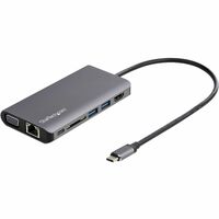 StarTech.com USB C Multiport Adapter - USB-C Mini Travel Dock w/ 4K HDMI or 1080p VGA - 100W PD Pass-Through, 3x USB, SD, GbE, Audio - Black