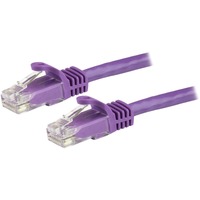 StarTech.com 1.5m CAT6 Ethernet Cable - Purple Snagless Gigabit - 100W PoE UTP 650MHz Category 6 Patch Cord UL Certified Wiring/TIA - 1.5m Purple & -