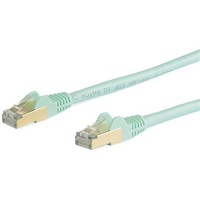 StarTech.com 10m CAT6a Ethernet Cable - Aqua - RJ45 Snagless Connectors - CAT6a STP Cord - Copper Wire - Network Cable (6ASPAT10