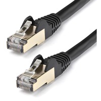StarTech.com 10m CAT6a Ethernet Cable - 10 Gigabit Category 6a Shielded Snagless 100W PoE Patch Cord - 10GbE Black UL Certified