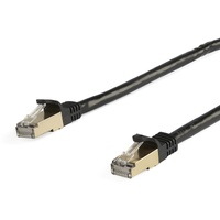 StarTech.com 5m CAT6a Ethernet Cable - 10 Gigabit Category 6a Shielded Snagless 100W PoE Patch Cord - 10GbE Black UL Certified W