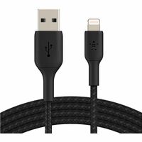Belkin 2 m Lightning/USB Data Transfer Cable - First End: Lightning - Male - Second End: USB Type A - Male - MFI - Black