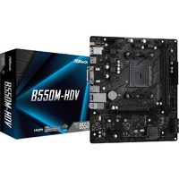 ASRock B550M-HDV Desktop Motherboard - AMD B550 Chipset - Socket AM4 - Micro ATX - 64 GB DDR4 SDRAM Maximum RAM - DIMM, UDIMM - 2 x Memory Slots - -