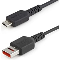 StarTech.com 3ft (1m) Secure Charging Cable, USB-A to Micro USB Data Blocker Charge-Only Cable, Charger Adapter Cable for Phone/