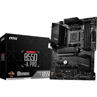 MSI B550-A PRO Desktop Motherboard - AMD B550 Chipset - Socket AM4 - ATX - 128 GB DDR4 SDRAM Maximum RAM - DIMM, UDIMM - 4 x Memory Slots - Gigabit -