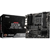 MSI B550M PRO-VDH WIFI Desktop Motherboard - AMD B550 Chipset - Socket AM4 - Micro ATX - 128 GB DDR4 SDRAM Maximum RAM - DIMM, UDIMM - 4 x Memory - -