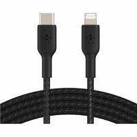 Belkin 2 m Lightning/USB-C Data Transfer Cable - First End: Lightning - Second End: USB Type C - MFI - Black