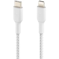 Belkin 2 m Lightning/USB-C Data Transfer Cable - First End: Lightning - Male - Second End: USB Type C - White
