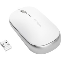 Kensington SureTrack Mouse - Bluetooth/Radio Frequency - USB 2.0 - Optical - 3 Button(s) - White - 1 Pack - TAA Compliant - Wireless - 2.40 GHz - dpi