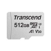 Transcend 300S 512 GB Class 10/UHS-I (U3) microSDXC - 1 Pack - 95 MB/s Read - 40 MB/s Write