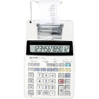 Sharp EL1750V Printing Calculator - Dual Color Print - Black/Red - 2 lps - Portable Printing/Display, Dual Power, Large Display, Clock With Calendar,