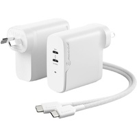 Alogic 68 W AC Adapter - For Tablet PC, Smartphone, Chromebook, Notebook - 120 V AC, 230 V AC Input - 20 V DC, 9 V DC, 15 V DC, 5 V DC Output - 3 A -