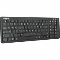 Targus AKB863US Keyboard - English (US) - Black - Bluetooth - 5.1 - Windows, macOS - Desktop Computer, MAC - AAA Battery Size Supported