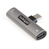 StarTech.com USB C Audio & Charge Adapter, USB-C Audio Adapter, USB C Audio Headset Port and USB Type-C PD Charger, For USB-C Ph