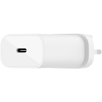 Belkin BOOST&uarr;CHARGE 25 W AC Adapter - USB Type-C - For Smartphone, iPhone, USB Type C Device - White