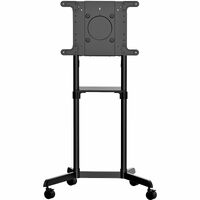StarTech.com Mobile TV Cart, Portable Rolling TV Stand, 37-70 inch VESA Display Mount (154lb/70kg), Shelf & Storage, Rotate/Tilt