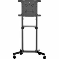 StarTech.com Mobile TV Cart, Portable Rolling TV Stand, 37-70 inch VESA Display Mount (154lb/70kg), Shelf & Storage, Rotate/Tilt Display - 69.85 kg -