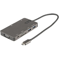 StarTech.com USB C Multiport Adapter, HDMI 4K 30Hz or VGA, 5Gbps USB 3.0 Hub (USB A / USB C Ports), 100W Power Delivery, SD/Micr
