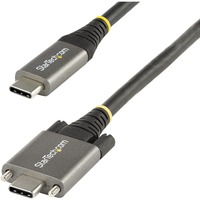 StarTech.com 3ft 1m Side Screw Locking USB C Cable 10Gbps, USB 3.1 Type-C Cable, 5A/100W PD, DP Alt Mode, Dual Screw Lock USB-C
