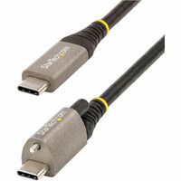 StarTech.com 20in 50cm Top Single Screw Locking USB C Cable 10Gbps, USB 3.1 Type-C Cable, 5A/100W PD, DP Alt Mode, USB-C to C Co