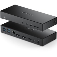 Alogic USB Type C Docking Station for Notebook/Monitor - Memory Card Reader - SD - 100 W - Black - TAA Compliant - 3 Displays Supported - 4K - 3840 x