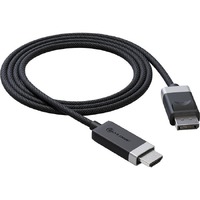 Alogic Fusion 2 m DisplayPort/HDMI A/V Cable for Audio/Video Device, Notebook, Computer, TV, Projector - 1 - First End: 1 x DisplayPort 1.4 Digital -