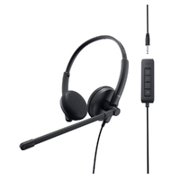 Dell Stereo Headset WH1022 - Binaural - Ear-cup - 20 Hz to 20 kHz - 150 cm Cable - Noise Cancelling, Directional Microphone