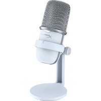 HyperX SoloCast Wired Electret Condenser Microphone - White - -6 dB - Cardioid - Boom, Stand Mountable - USB 2.0 Type C