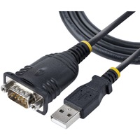 StarTech.com 3ft (1m) USB to Serial Cable, DB9 Male RS232 to USB Converter, USB to Serial Adapter, COM Port Adapter with Prolifi