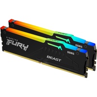 Kingston FURY Beast RAM Module for Desktop PC, Motherboard - 32 GB (2 x 16GB) - DDR5-5600/PC5-44800 DDR5 SDRAM - 5600 MHz Single-rank Memory - CL40 -