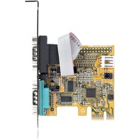 StarTech.com Serial Adapter - Low-profile Plug-in Card - PCI Express x1 - PC, Linux - 2 x Number of Serial Ports External