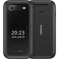 Nokia 2660 Flip 128 MB Feature Phone - 2.8" Flexible Folding Screen TFT LCD QVGA 240 x 320 - Cortex A71 GHz - 48 MB RAM - Series 30+ - 4G - Black - -
