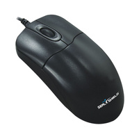 Seal Shield Silver Storm STM042 Mouse - USB - Optical - 2 Button(s) - Black - Cable - 800 dpi - Scroll Wheel