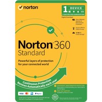 LifeLock Norton 360 Standard - Subscription License and Media - 1 Device, 10 GB, 1 User - Annual Fee - Antivirus - DVD-ROM - 1 Year License Validity