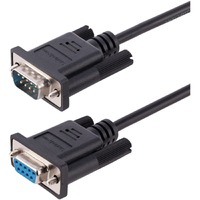 StarTech.com 3m RS232 Serial Null Modem Cable, Crossover Serial Cable w/Al-Mylar Shielding, DB9 Serial COM Port Cable Female to