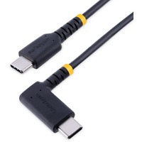 StarTech.com 1ft (30cm) USB C Charging Cable Right Angle, 60W PD 3A, Heavy Duty Fast Charge USB-C Cable, Durable Rugged Aramid F