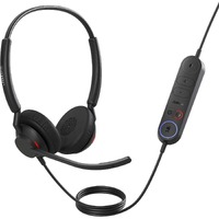Jabra Engage 40 Wired Over-the-head Stereo Headset - Black - Binaural - Supra-aural - 50 Hz to 20 kHz - 160 cm Cable - MEMS Technology Microphone - C