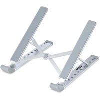 StarTech.com Foldable Laptop Riser Stand, Portable Height Adjustable Ergonomic Laptop Stand, Tilt/Raised/Angled Laptop/Tablet Stand - Angled laptop