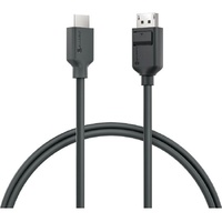 Alogic Elements 1 m DisplayPort/HDMI A/V Cable - 1 / Pack - Cable for Notebook, Audio/Video Device, Projector - First End: 1 x DisplayPort Digital -