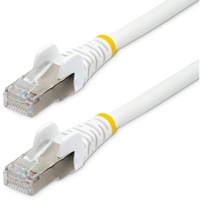 StarTech.com 2m CAT6a Ethernet Cable, White Low Smoke Zero Halogen (LSZH) 10 GbE 100W PoE S/FTP Snagless RJ-45 Network Patch Cor