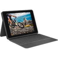 Logitech Rugged Folio Rugged Keyboard/Cover Case (Folio) Apple iPad (10th Generation) Tablet - Graphite - Drop Resistant, Spill Resistant, Spill Dirt