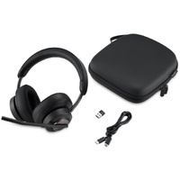 Kensington H3000 Wireless Over-the-ear, Over-the-head Stereo Headset - Black - Google Assistant, Siri - Binaural - Ear-cup - 3000 cm - Bluetooth - 32
