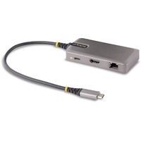 StarTech.com USB-C Multiport Adapter, 4K60Hz HDMI, HDR, 2-Port 5Gbps USB Hub, 100W PD Pass-Through, GbE, Mini Dock, Windows/macO
