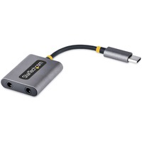 StarTech.com USB-C Headphone Splitter, USB Type C Dual Headset Adapter w/Mic Input, USB C to 3.5mm Audio Adapter/Earphone Dongle/Aux Jack - USB C USB