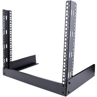 StarTech.com 8U 19" Desktop Open Frame Rack, 2-Post Free-Standing Network Rack, Switch/Patch Panel/AV/IT Equipment, 110lb / 50kg capacity - Store in