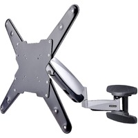StarTech.com Wall Mount for TV - Black, Silver - Spring-assisted height adjustable TV wall mount range 12.6in/32cm; Extendable a