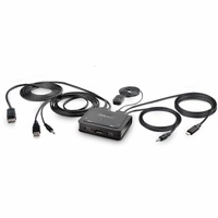 StarTech.com KVM Switchbox - 2 Computer(s) - 1 Local User(s) - 4K - 3840 x 2160 - 4 x USB - USB 2.0 - 2 x DisplayPort - Desktop