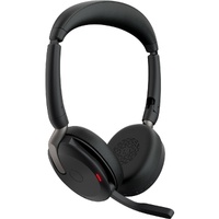 Jabra Evolve2 65 Flex Wireless On-ear Stereo Headset - Binaural - Supra-aural - 3000 cm - Bluetooth - 20 Hz to 20 kHz - MEMS Technology, Noise -