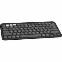 Logitech Pebble Keys 2 K380s Keyboard - Wireless Connectivity - USB Interface - English - Tonal Graphite - Bluetooth - 10 m - Desktop, Search, Back,